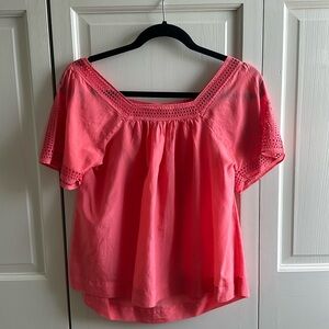 J Crew Embroidered Eyelet Top Sz 4